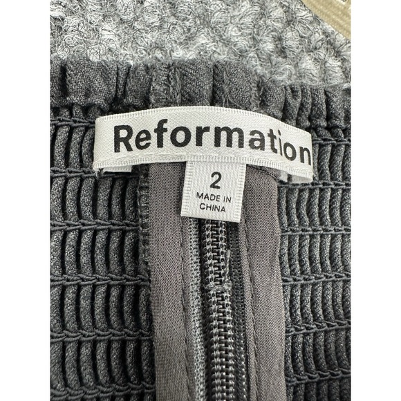Reformation Women's 2 Melanie Camisole Dark Gray Cream Top - Excellent - Picture 5 of 10